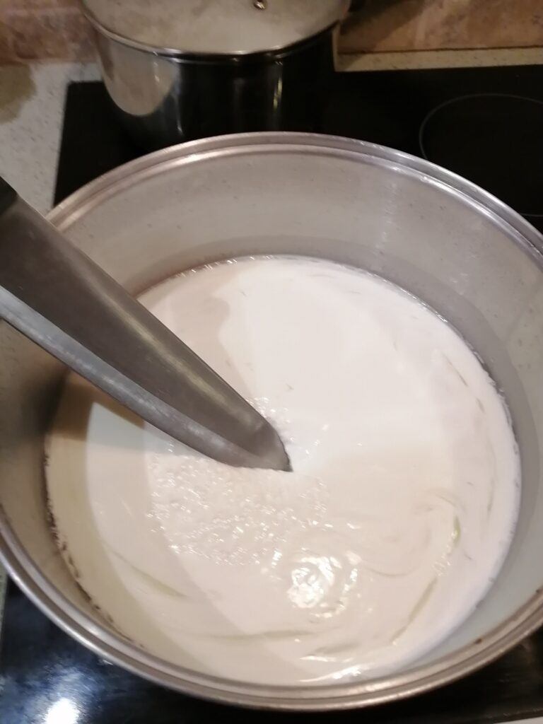 How to make cheese at home - checking the curd