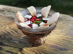 Greek Salad with Pita Bread - The Cheese Shark